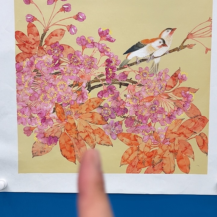 国画崔田对老师作品