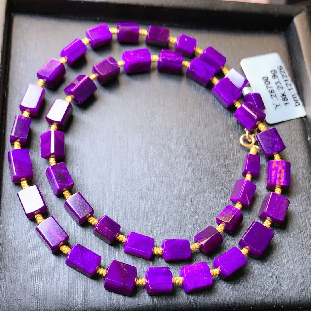 苏纪石（舒俱来）项链18K金镶嵌