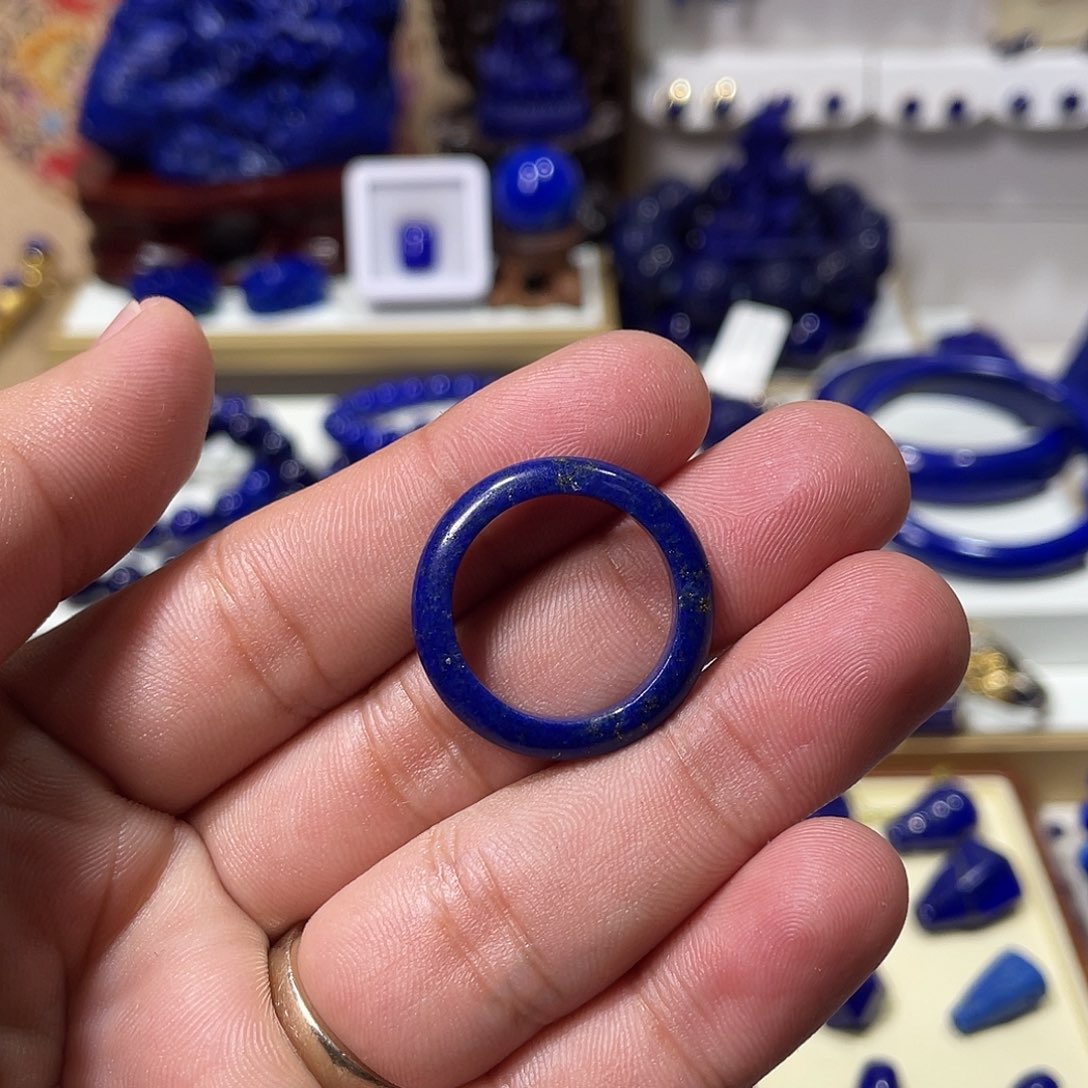 青金石未镶嵌戒圈内径20mm