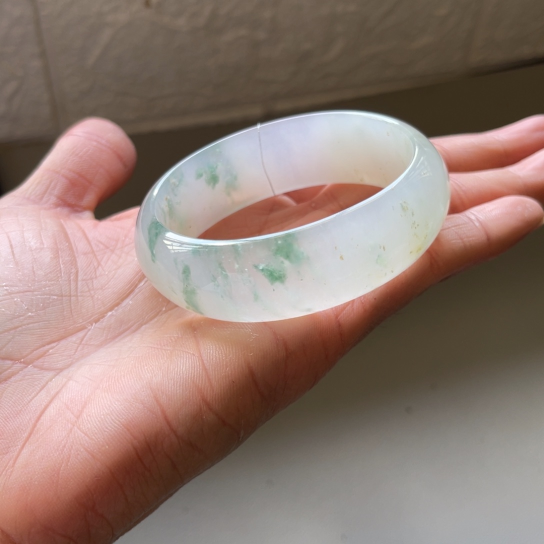 翡翠手镯未镶嵌54圈贵妃镯三天鉴赏期