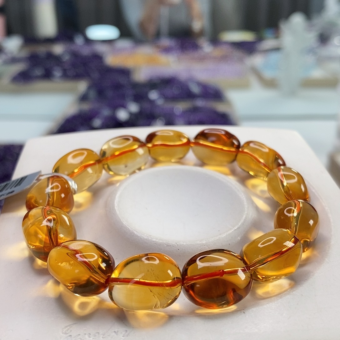 未镶嵌手串水晶巴西黄水晶糖豆12M