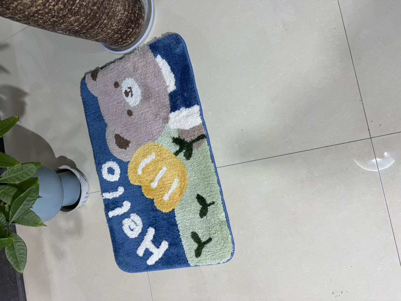 清仓尾货外贸卡通可爱吸水防滑地垫适用于卧室卫生间门口家用地毯