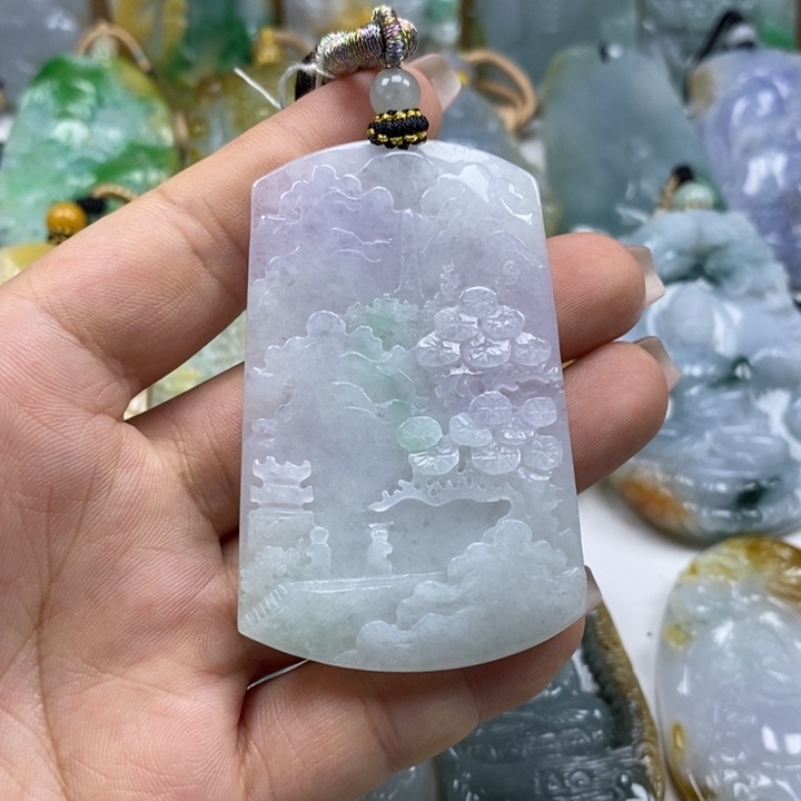 翡翠未镶嵌颈饰 天然a货翡翠