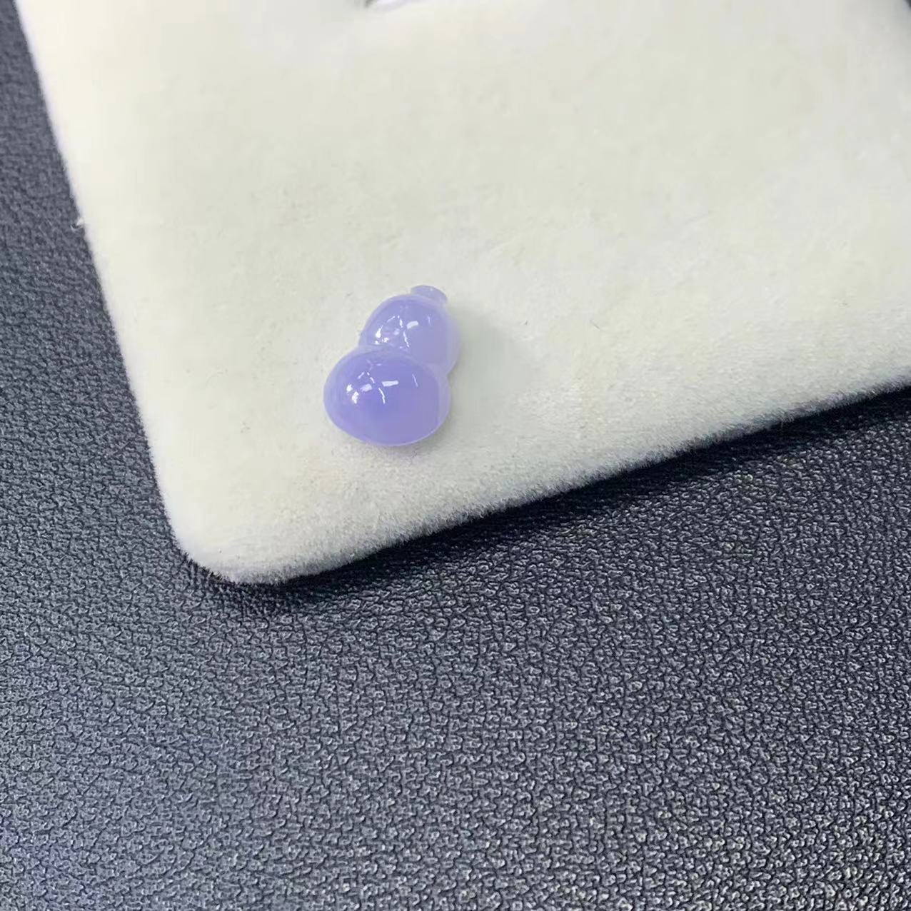 【金鑫】紫罗兰葫芦戒面裸石*胶润细腻紫罗兰葫芦裸石正缅甸翡翠A货
