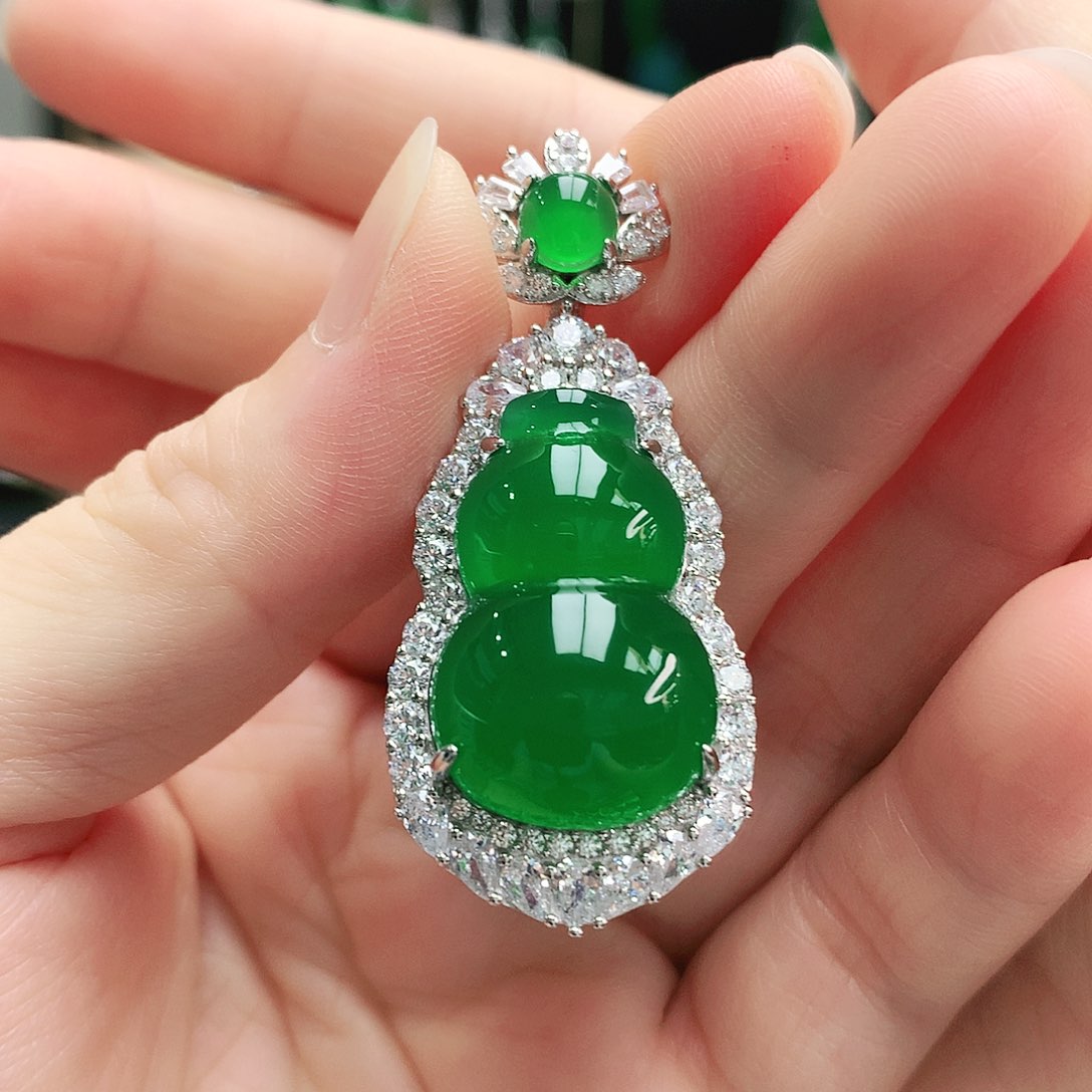 玛瑙/玉髓吊坠银S925镶嵌