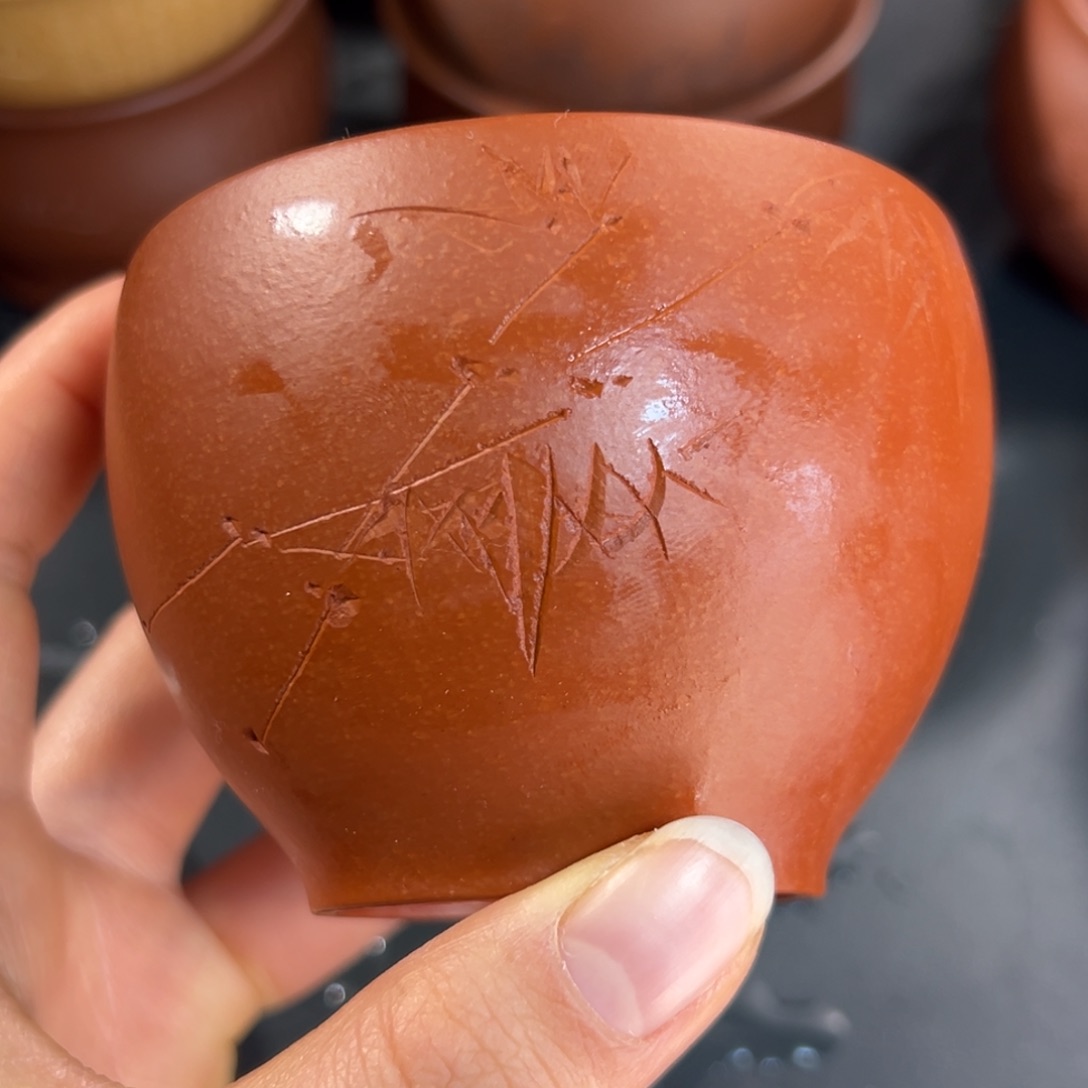 茶杯紫砂竹叶主人杯