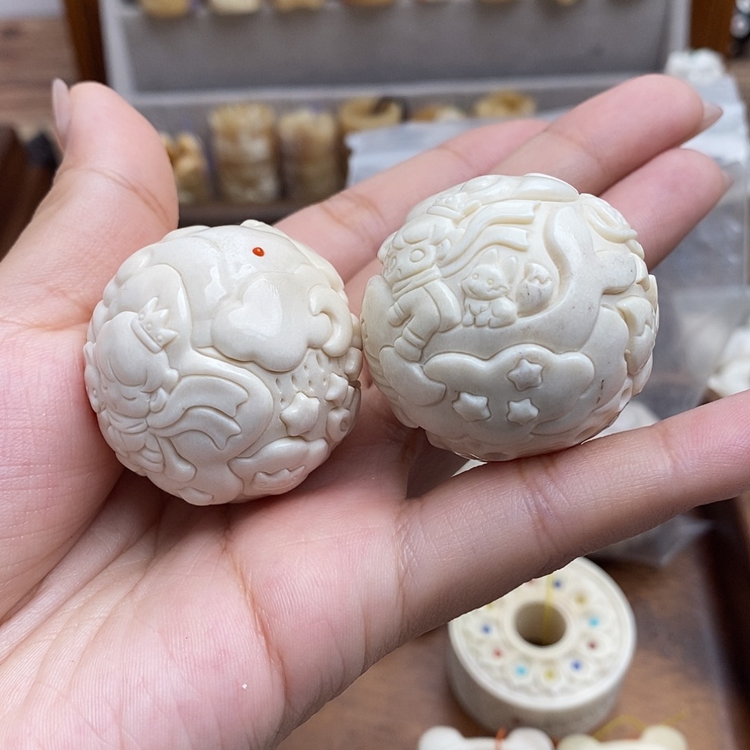 鹿骨把件c14小王子手球36尺寸