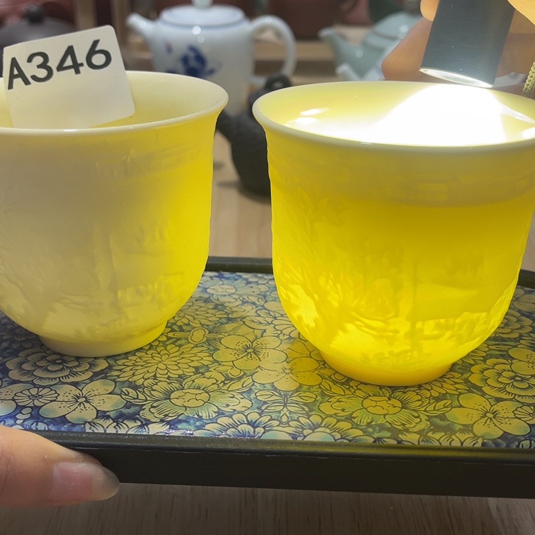 瓷片茶摆件工艺品摆件666