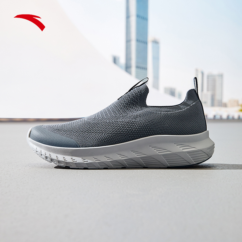 安踏综训鞋通勤舒适一脚蹬秋冬新款轻便百搭休闲运动鞋大学生男鞋