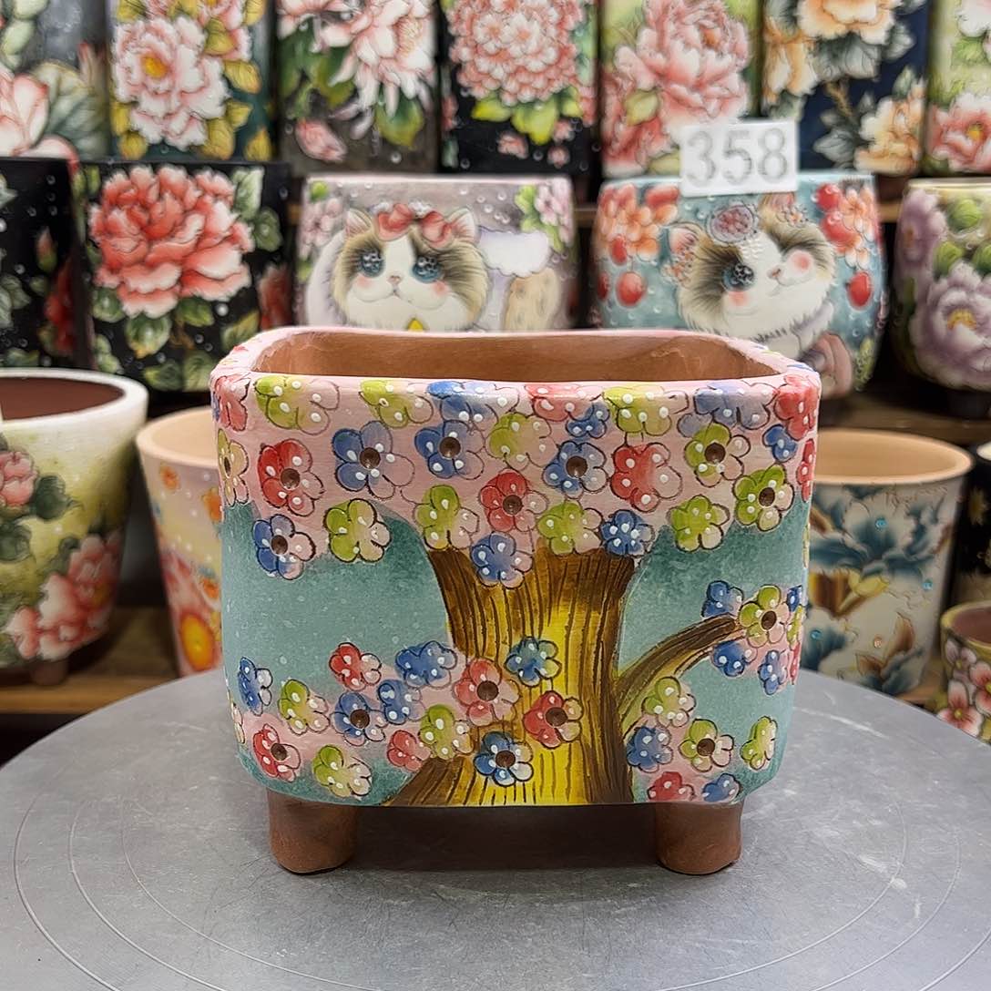 景德镇陶瓷花盆口12*12.5高12