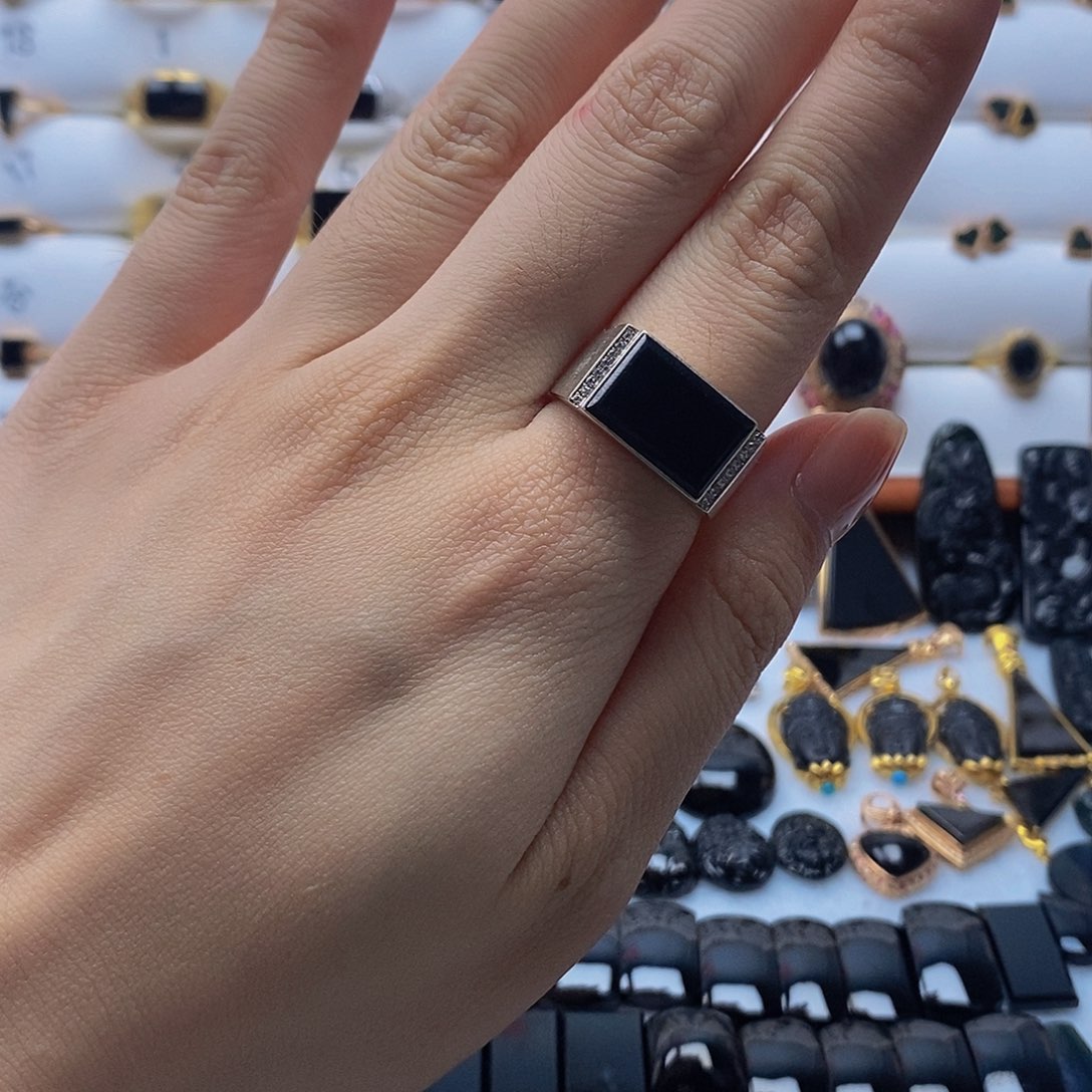 定制翡翠戒指银S925镶嵌