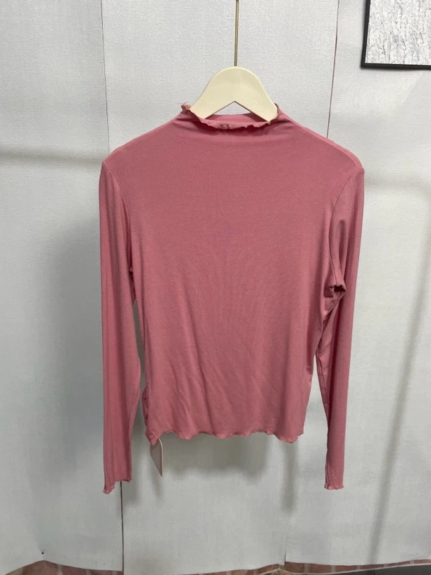 T恤高领长袖修身型显瘦秋冬打底衫薄款时尚纯色洋气圆领夏季