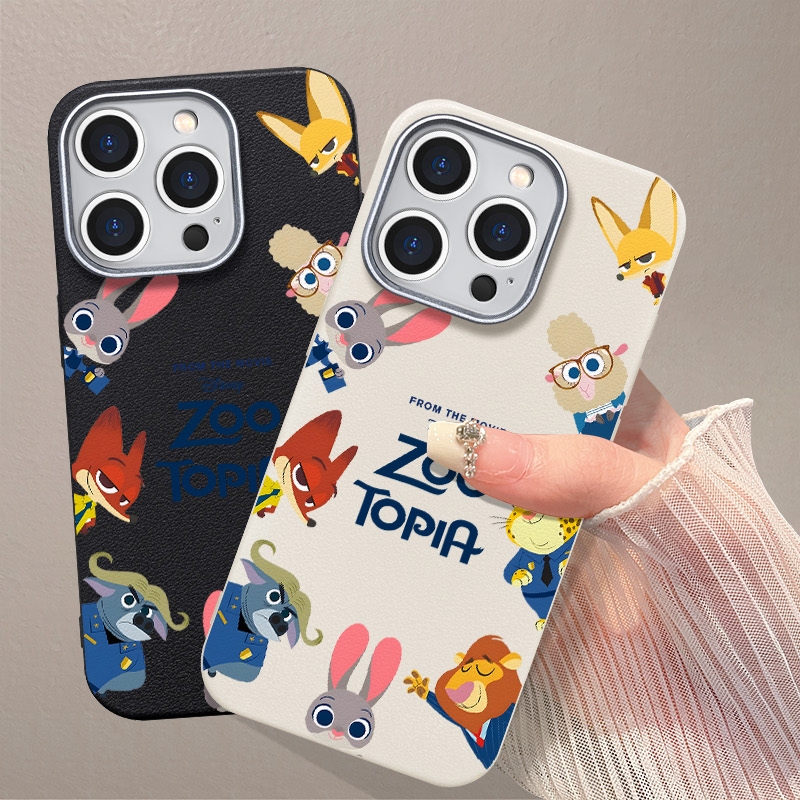 疯狂动物城适用苹果全系列手机壳防摔大孔设计女款男款防皮纹软壳