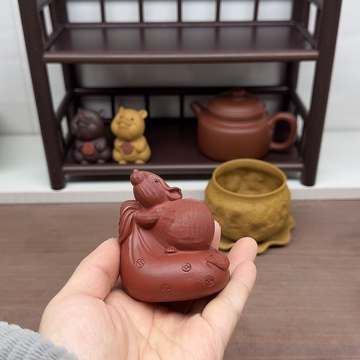 朱泥茶案老鼠茶宠