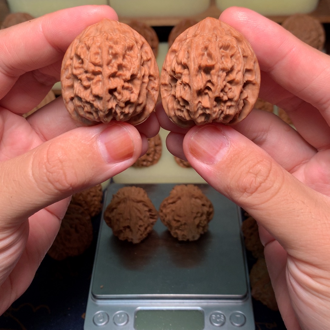 吊坠文玩核桃36太行雪狮原桩全品