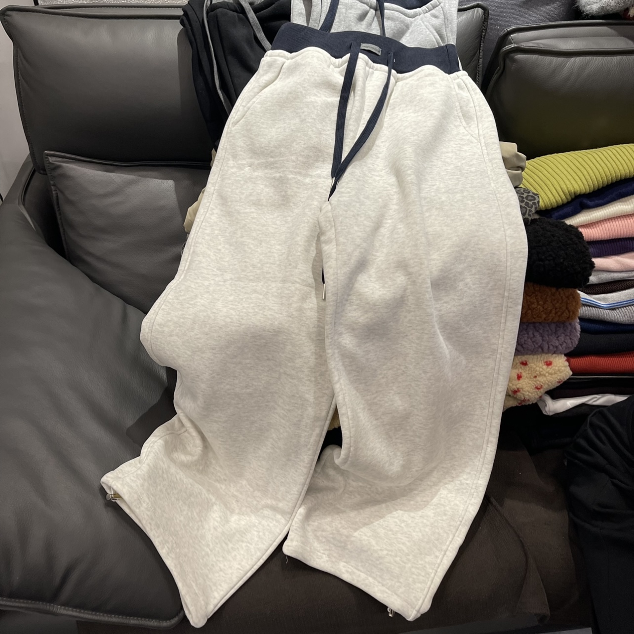 大码女冬季高腰牛仔裤秋冬女美式裤子裤子休闲裤