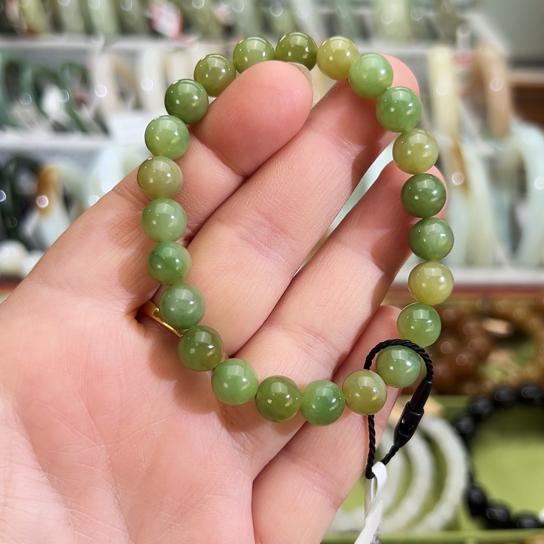 一***㊔和田玉未镶嵌手串黑羊洞手串卡8