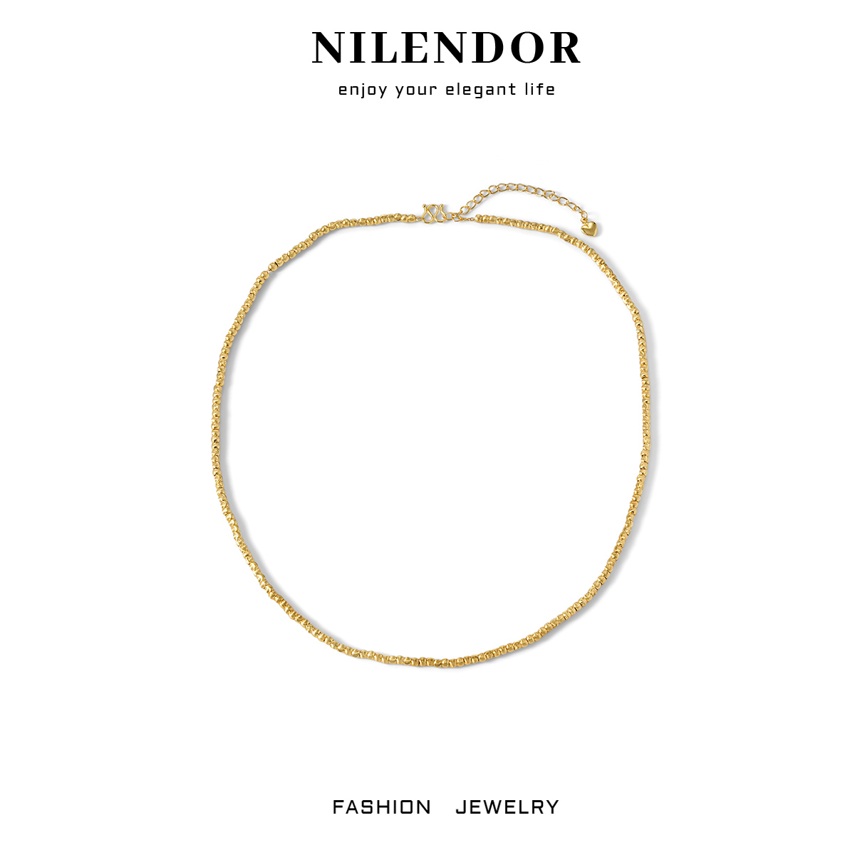 铜合金项链 XL-420时尚古法海波纹猫眼珠蹦迪项链