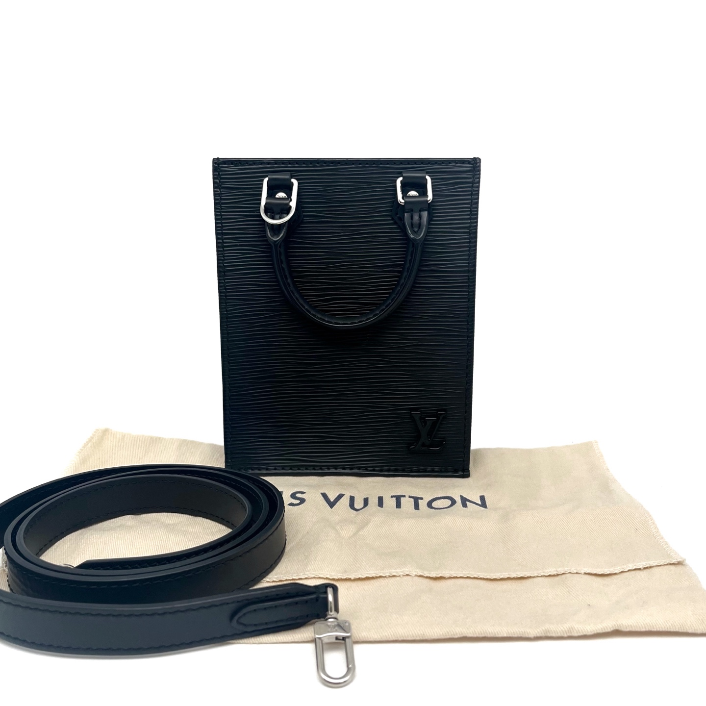 99新 LouisVuitton/路易威登 mini tote 牛皮 水波纹琴谱斜挎包