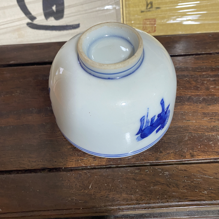 老柴烧手绘青花主人杯，马杯，有窑点，缩釉属正常，介意勿拍茶杯陶瓷