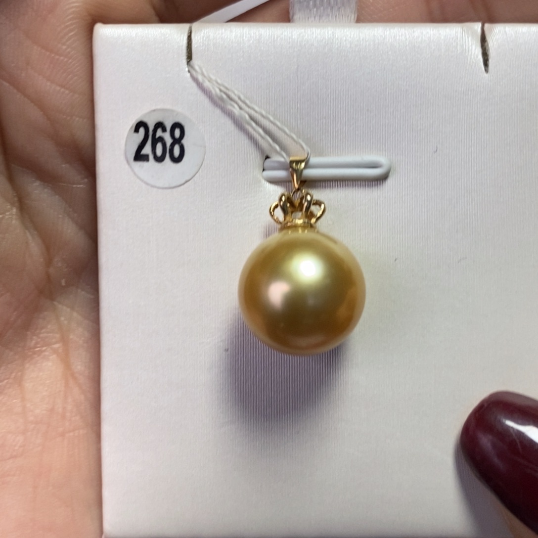 海水珍珠吊坠(不含链)18K金镶嵌