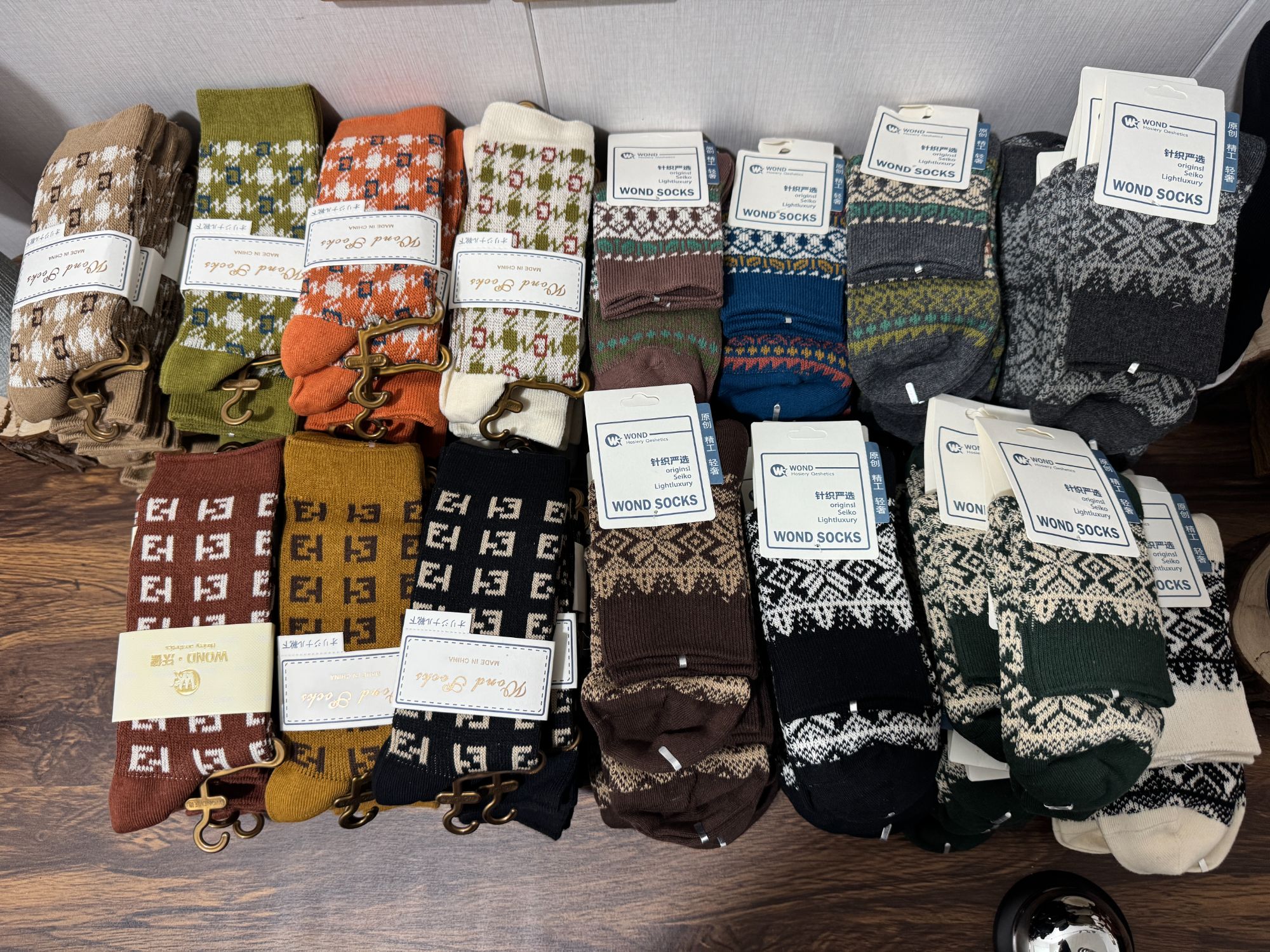 费尔岛系列主流潮流款纯棉袜