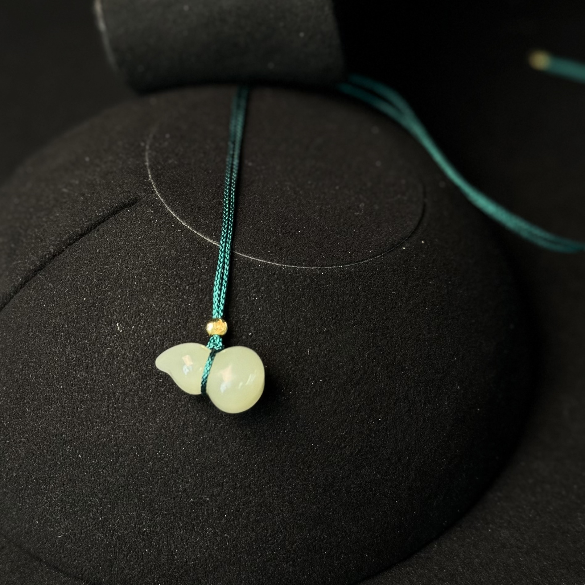 [福禄相伴]和田玉精致冰晴水小葫芦吊坠