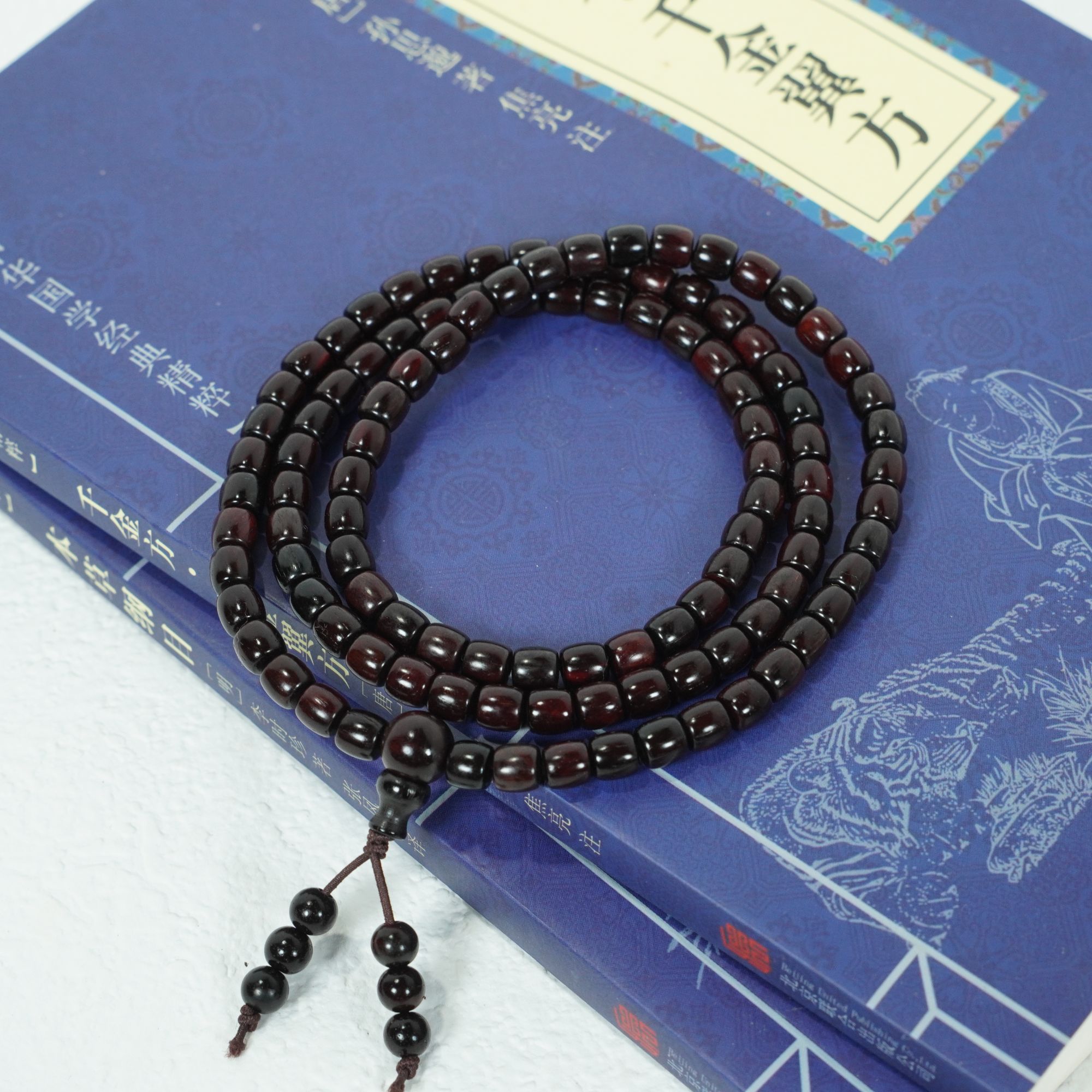 【中国徐州博物馆联名款】印度小叶紫檀高油高密5*5直切多圈手串