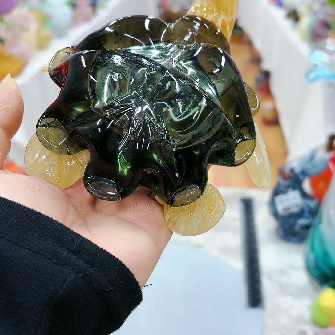 瑕疵福利不退不换琉璃花瓶艺术品