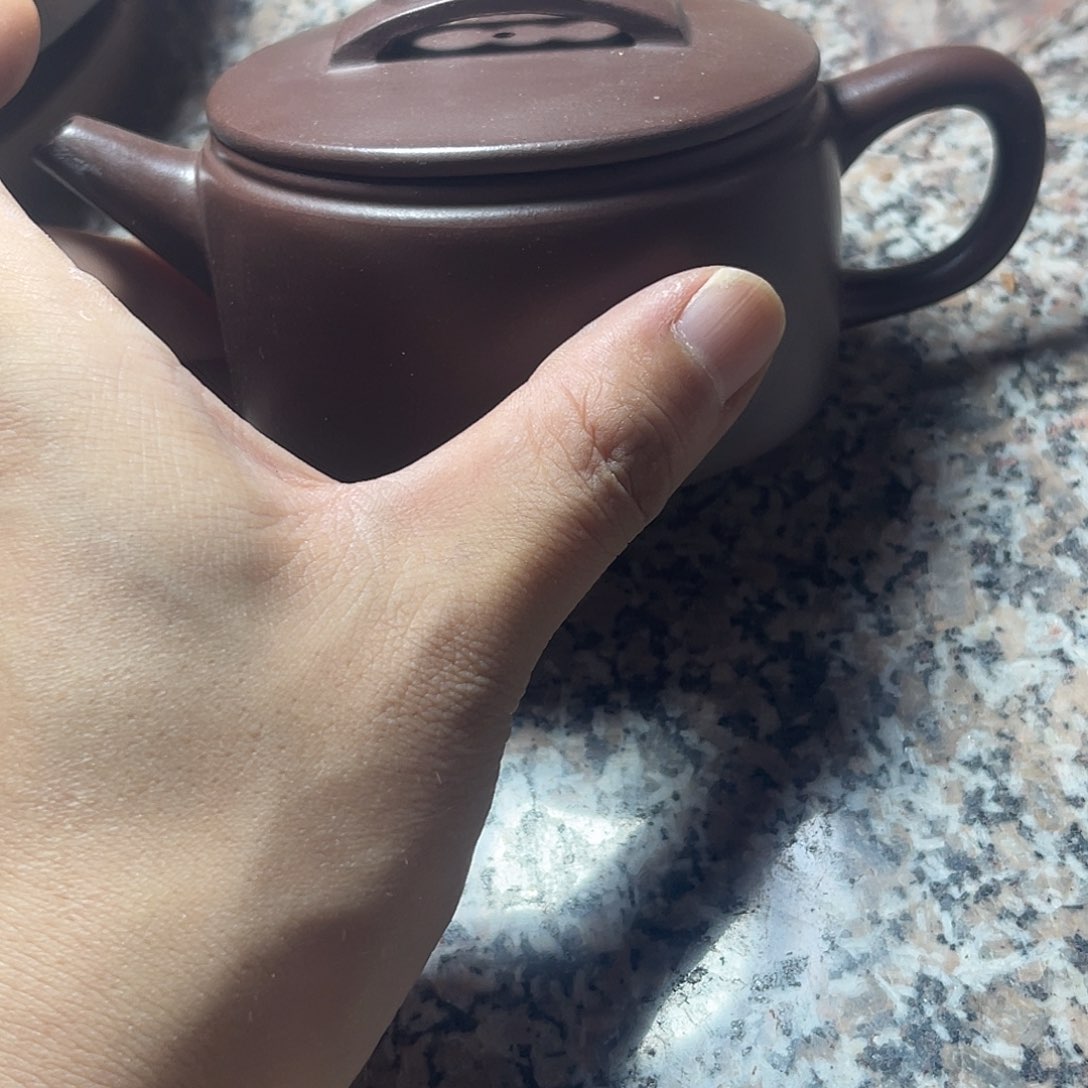 茶壶紫砂微瑕老紫泥汉瓦