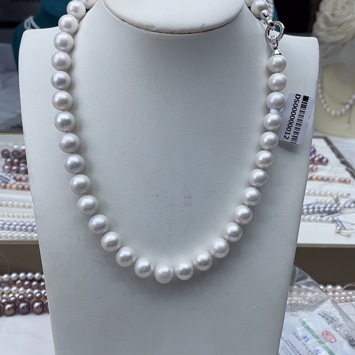 淡水珍珠颈饰银S925镶嵌?***鹿卡10➕高品极光冷白