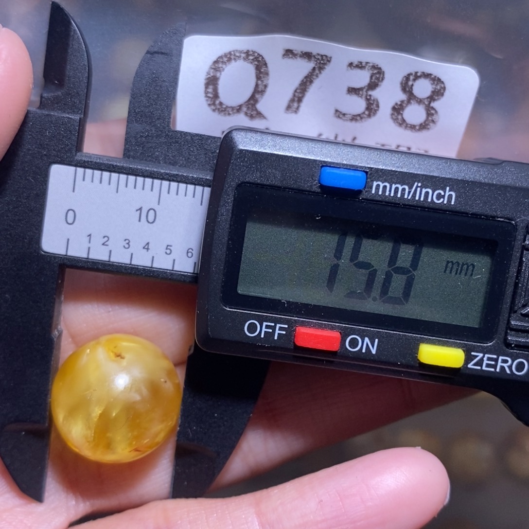 金珀18K金镶嵌裸石未镶嵌琥珀蜜蜡裸石