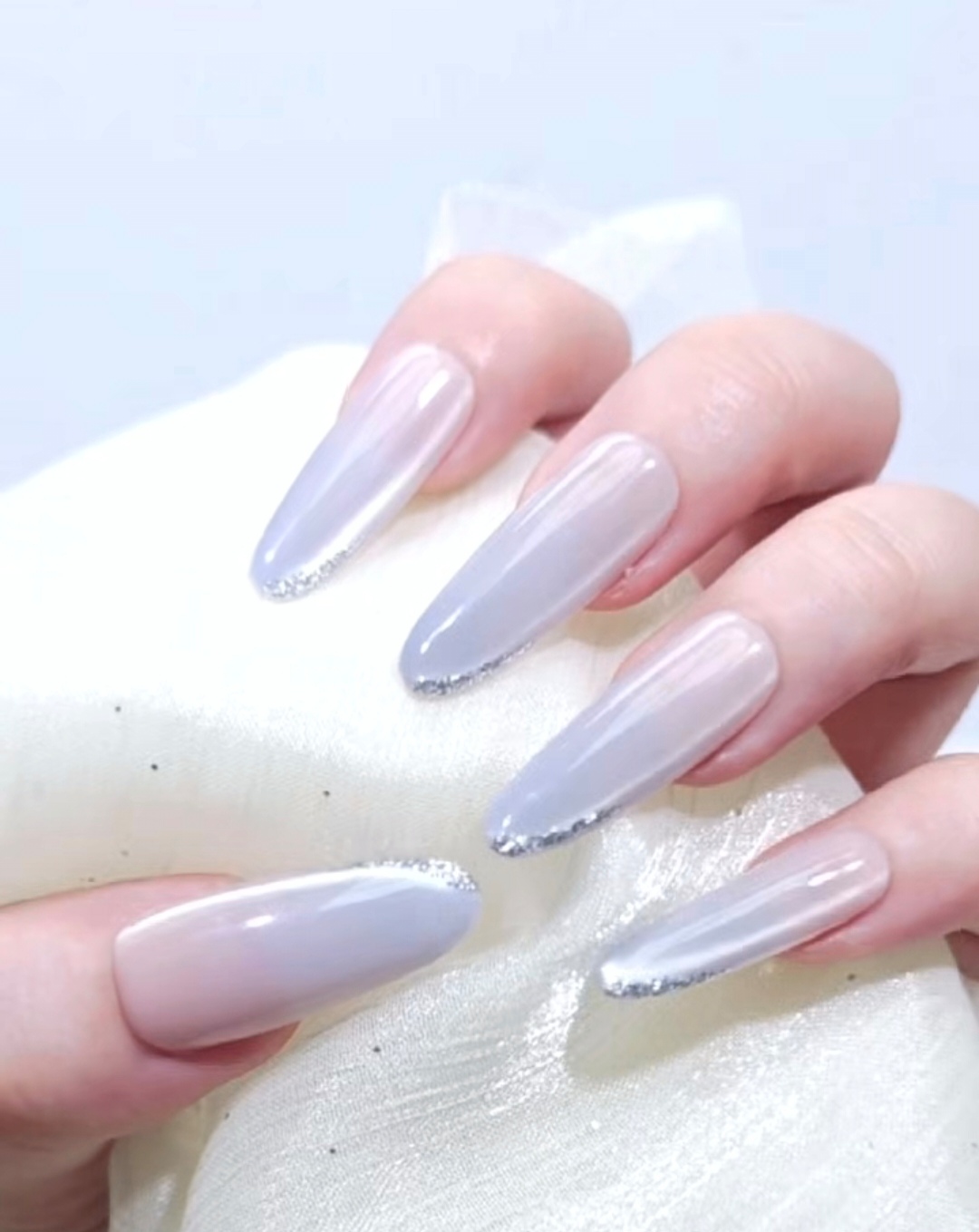 【雾蓝】纯手工穿戴韵味猫眼蓝色指甲气质可拆卸贴片高级新款白开水