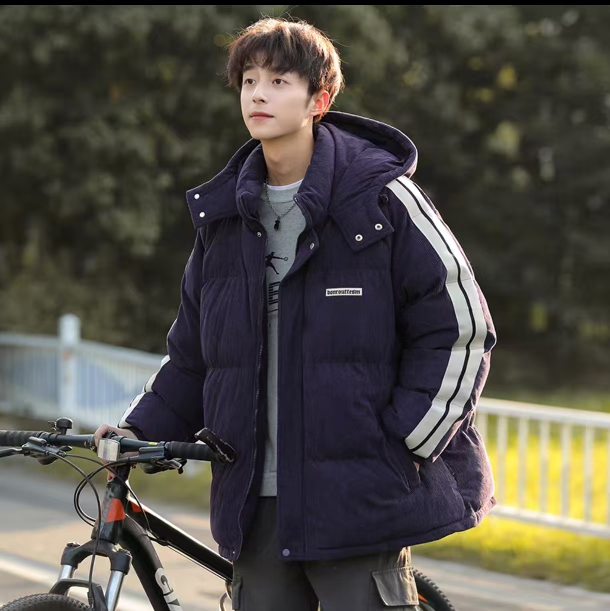 LILI001    棉服0001连帽宽松潮流加厚保暖冬季秋冬百搭加厚外套