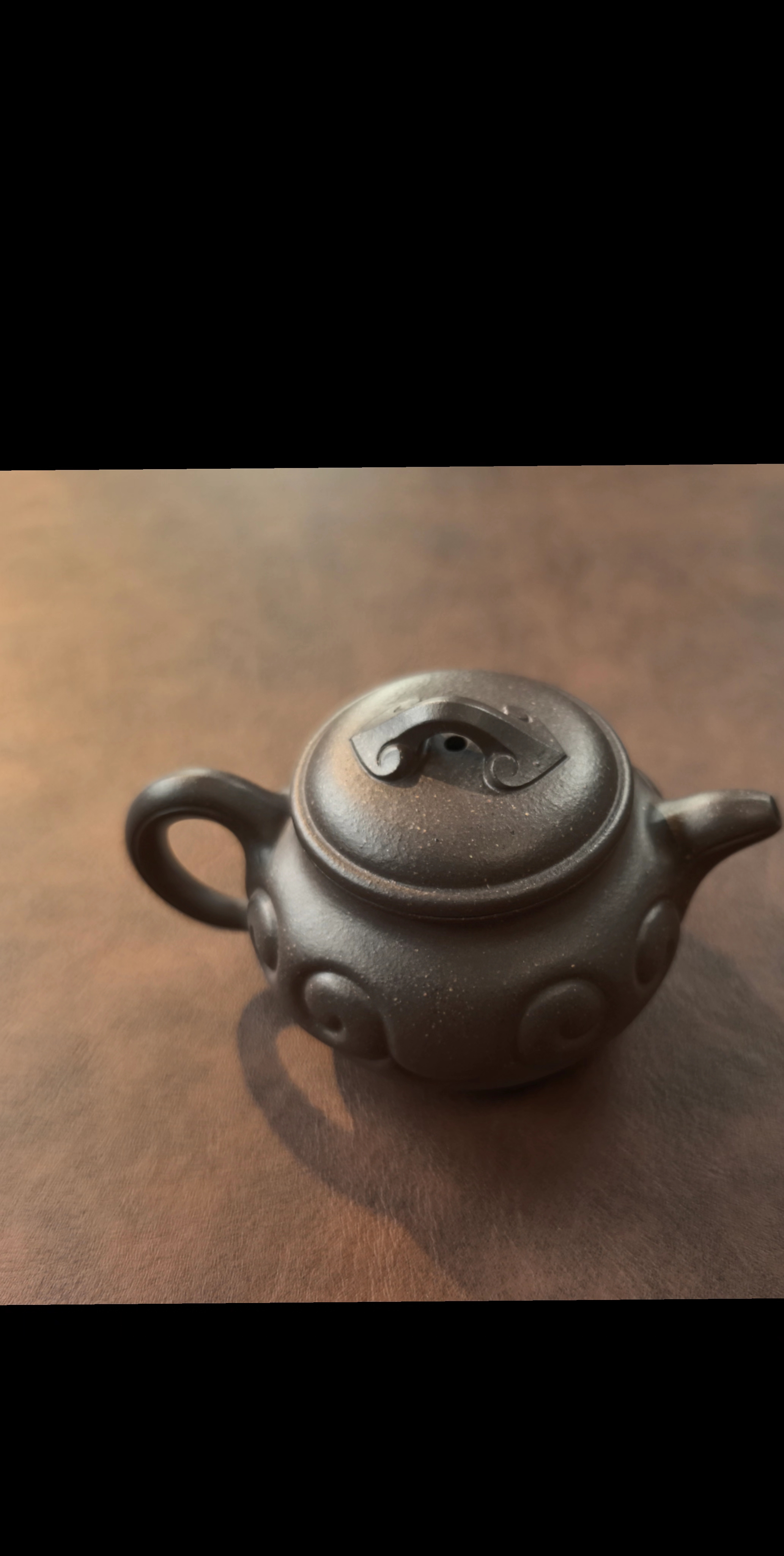 宜兴原矿青灰段泥仿古如意壶泡茶壶茶具