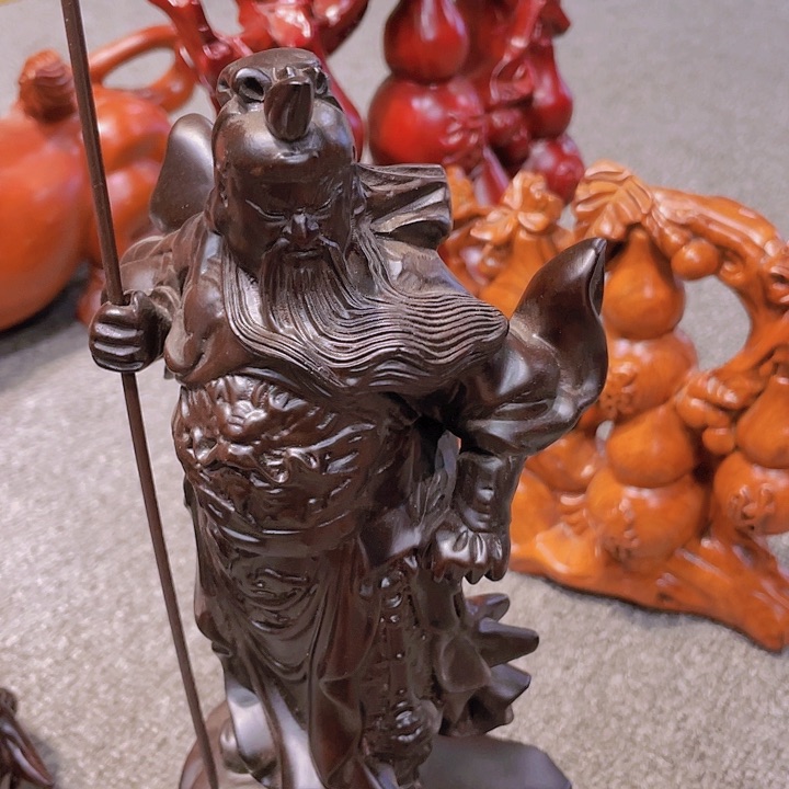 香榧木关二爷30工艺品