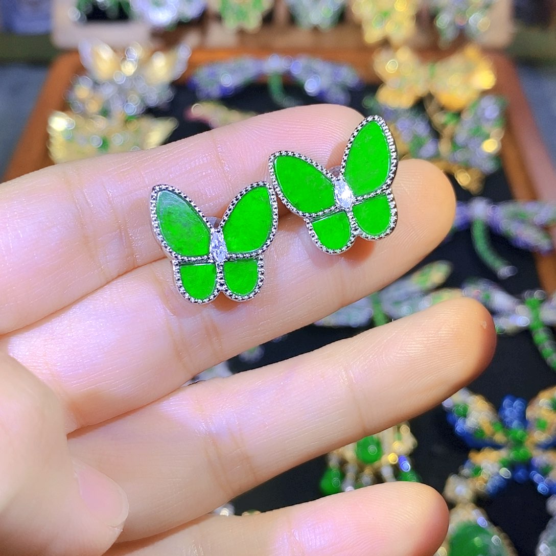 颈饰银S925镶嵌翡翠