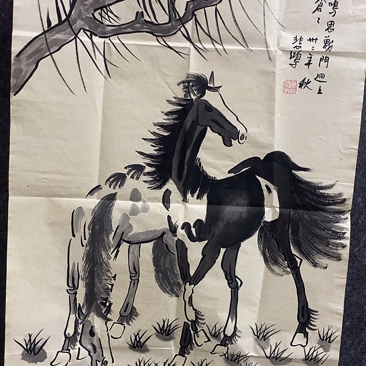 带灯款新中式古典画