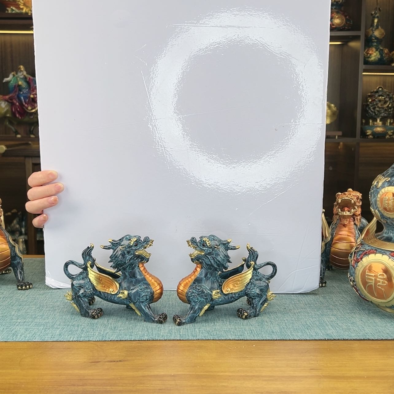 【闪购商品】进***A全铜飞天霸王貔貅小号一对