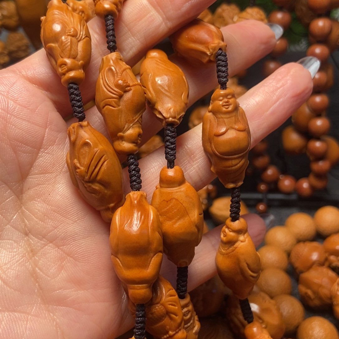 橄榄核吊坠弥勒脖挂