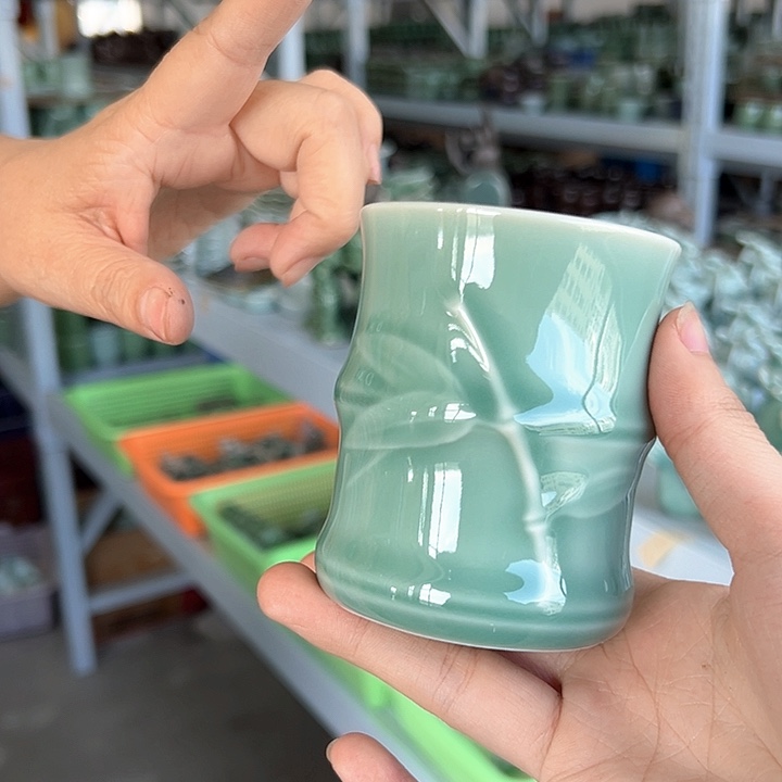 龙泉云间青瓷小米茶器