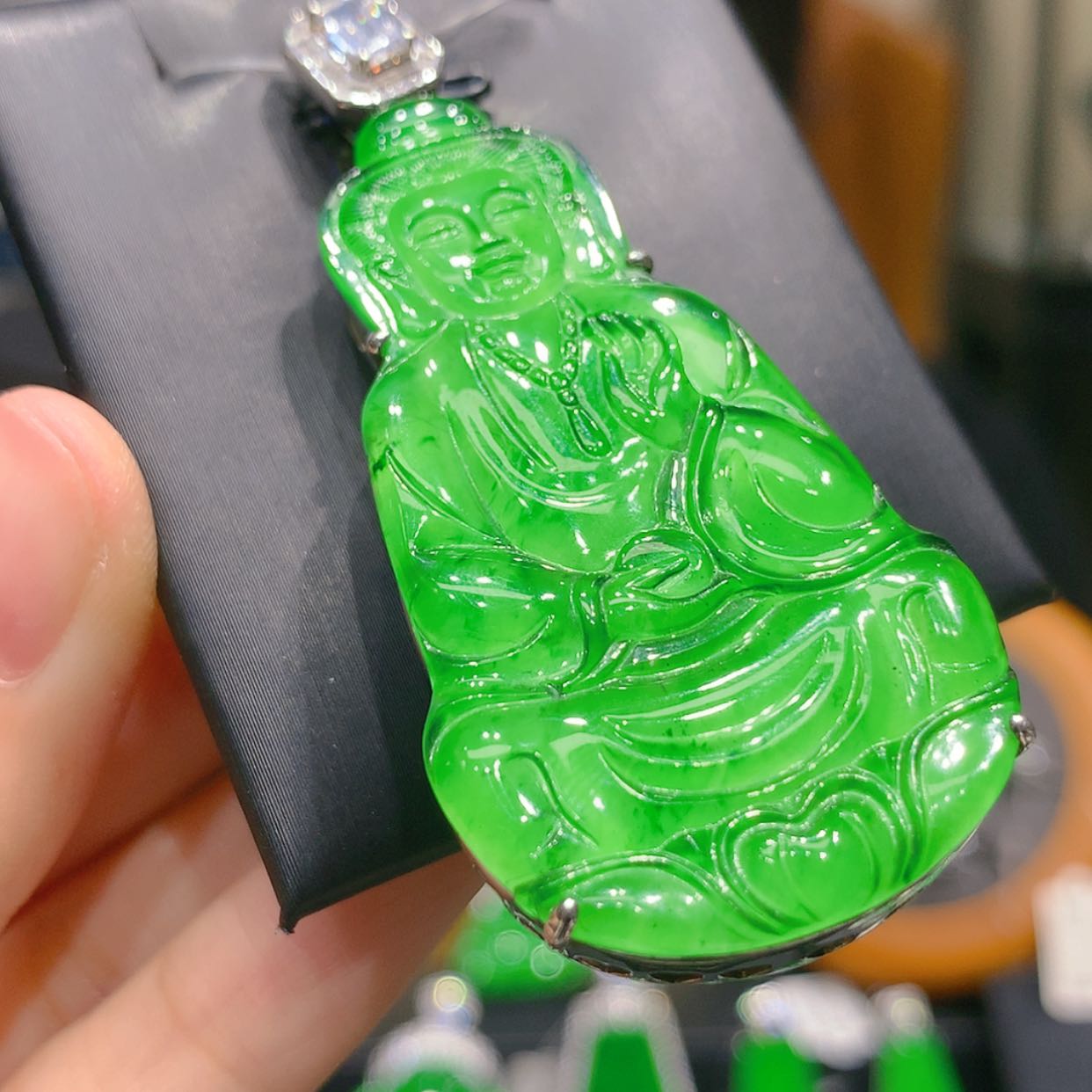 【闪购商品】颈饰银S925镶嵌翡翠3柒姐