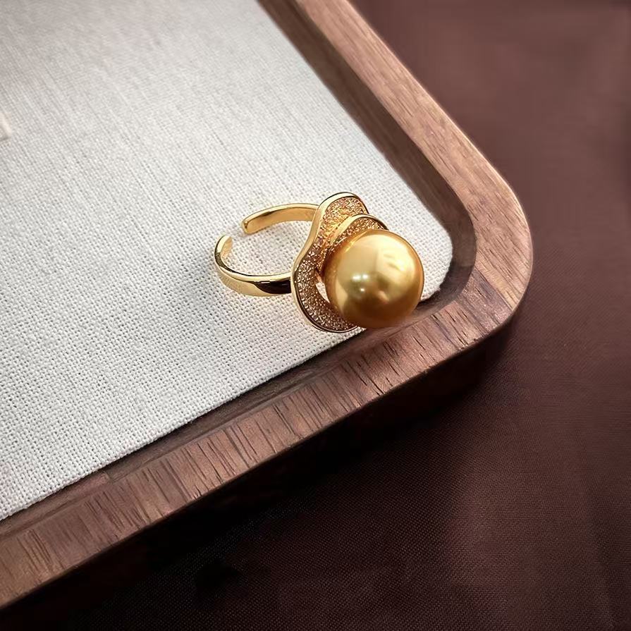 【绍兴龙华】高级感金色三生三世戒指s9110