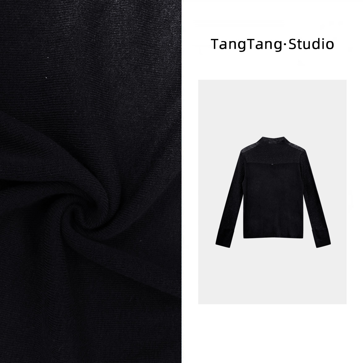 【TangTang·Studio】钻石打底上衣高级气质女装气质针织-2511865