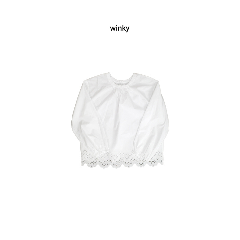 进口府绸长绒棉一体刺绣花边衬衫