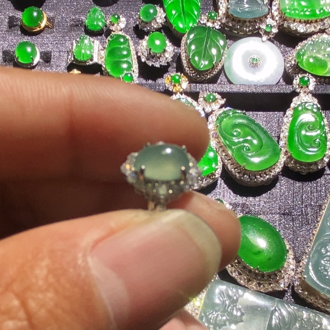 翡翠未镶嵌戒指A货翡翠6