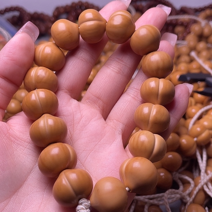 ****'猴头核桃手串17尺寸镜面柯基屁桃手持全品无暇