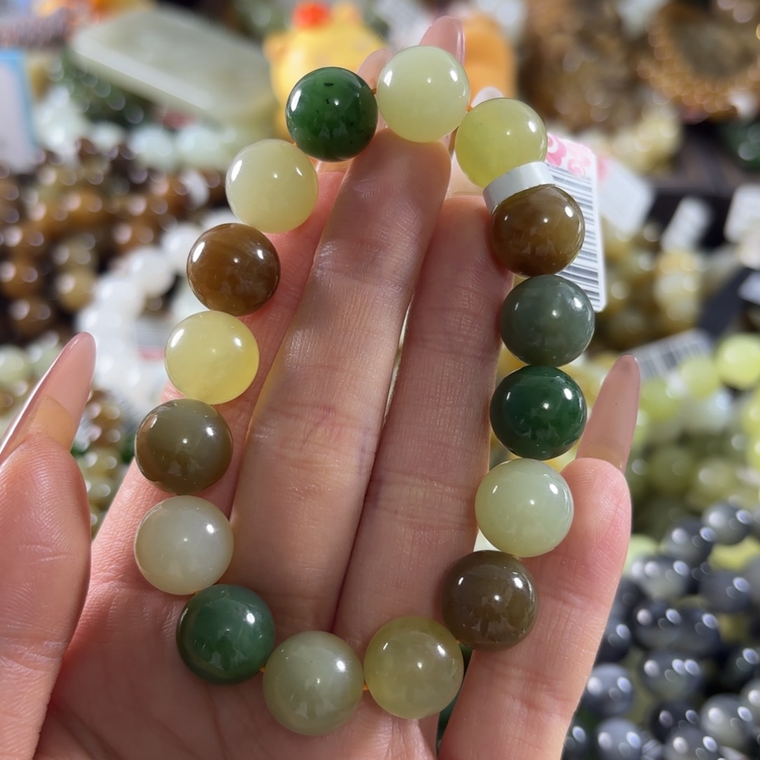 和田玉未镶嵌手链162