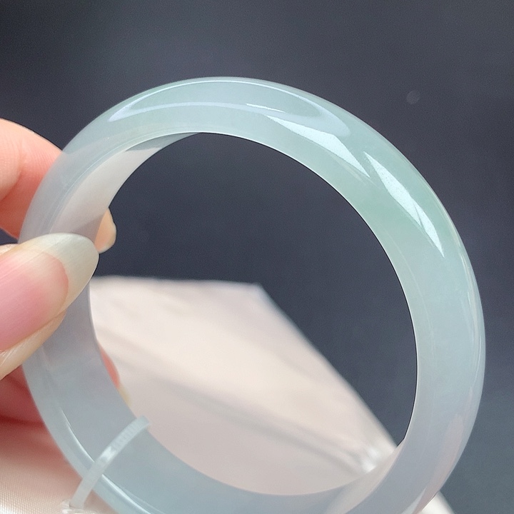 翡翠未镶嵌手镯55.5圈口