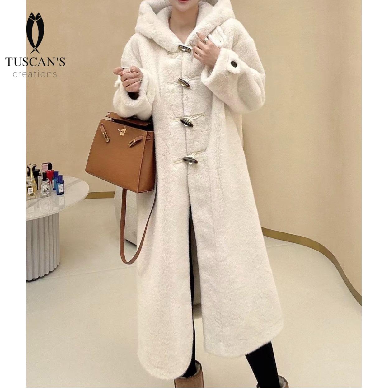 【时代双鱼】新款高级时尚仿水貂毛绒皮毛一体环保皮草外033